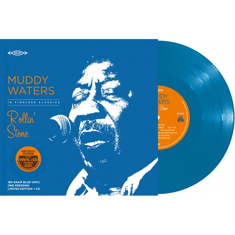 MUDDY WATERS - ROLLIN’ STONE - BLUE VINYL LP - Wah Wah Records
