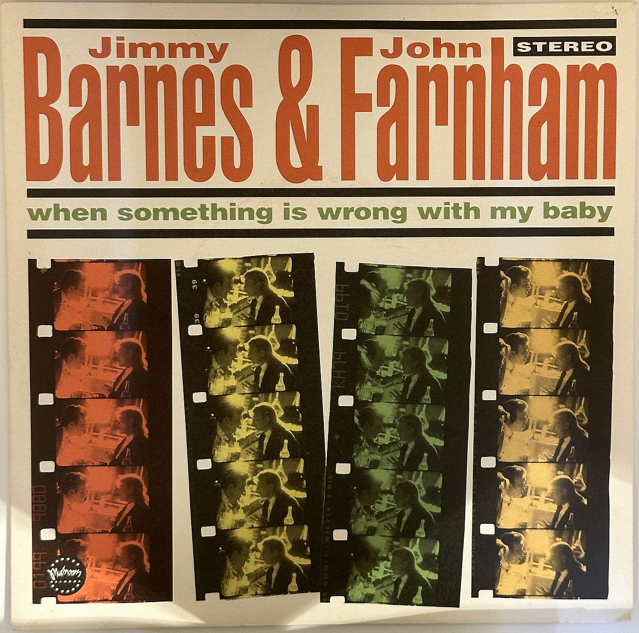 JIMMY BARNES & JOHN FARNHAM - WHEN SOMETHING IS WRONG WITH MY BABY - 7’’ VINYL - Wah Wah Records