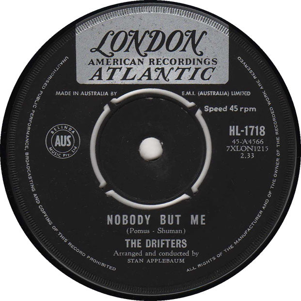 THE DRIFTERS - SAVE THE LADT DANCE FOR ME / NOBODY BUT ME - VINYL - Wah Wah Records