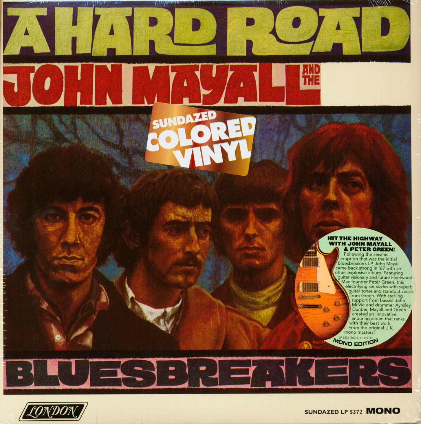JOHN MAYALL AND THE BLUESBREAKERS - HARD ROAD - SUNDAZED COLOURED VINYL - Wah Wah Records