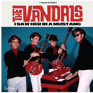 THE VANDALS - I SAW HERE IN A MUSTANG - BLUE VINYL LP - Wah Wah Records